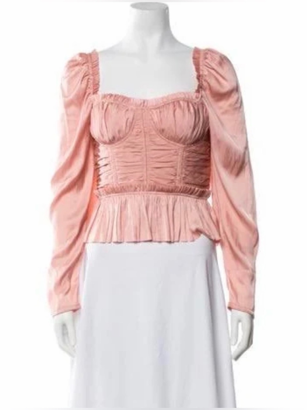 NWT Ulla Johnson Mia Pliss Satin Blouse